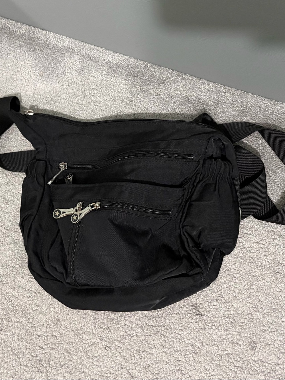 Black Crossbody Sling Bag for Men - Minimal Utility Design